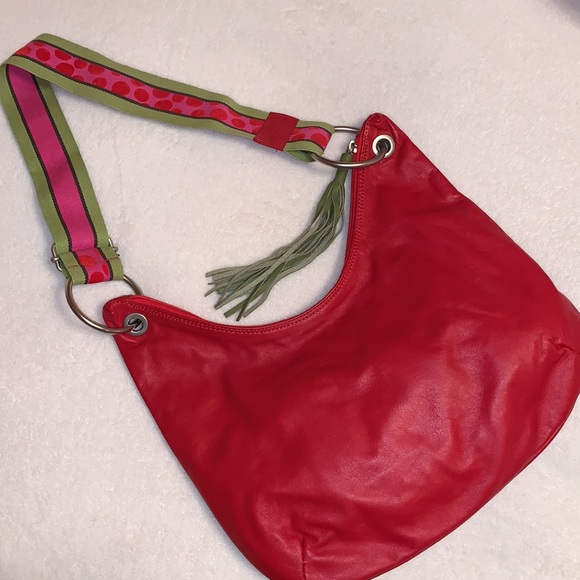 Agatha Ruiz De La Prada Red Crossbody Bag with Multicolor Strap NWOT - Picture 1 of 8